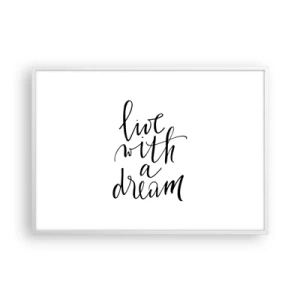 Plagát v bielom ráme - Of course - 100x70 cm