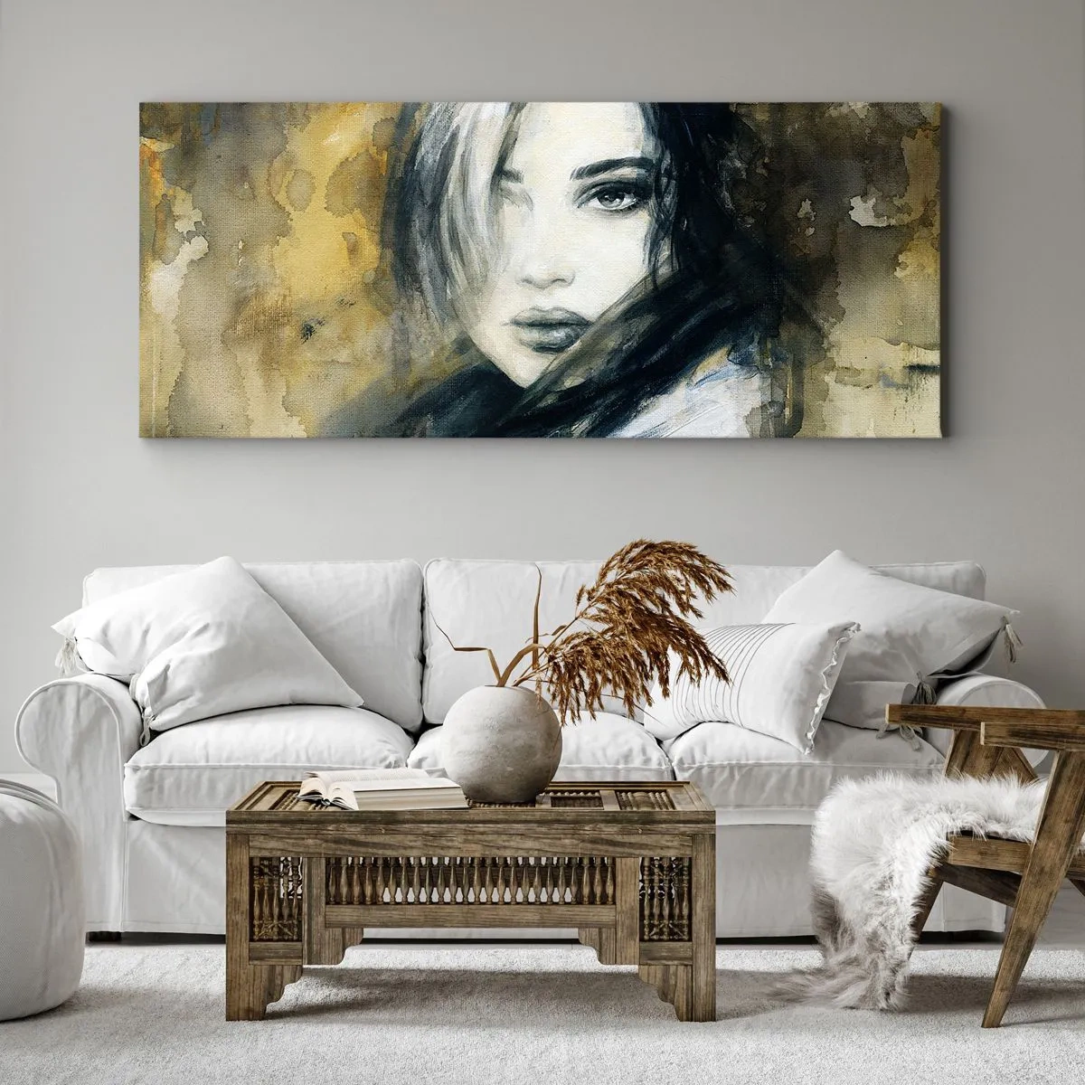 Obraz na plátne - viac nevinná alebo zmyselná? - 90x30 cm