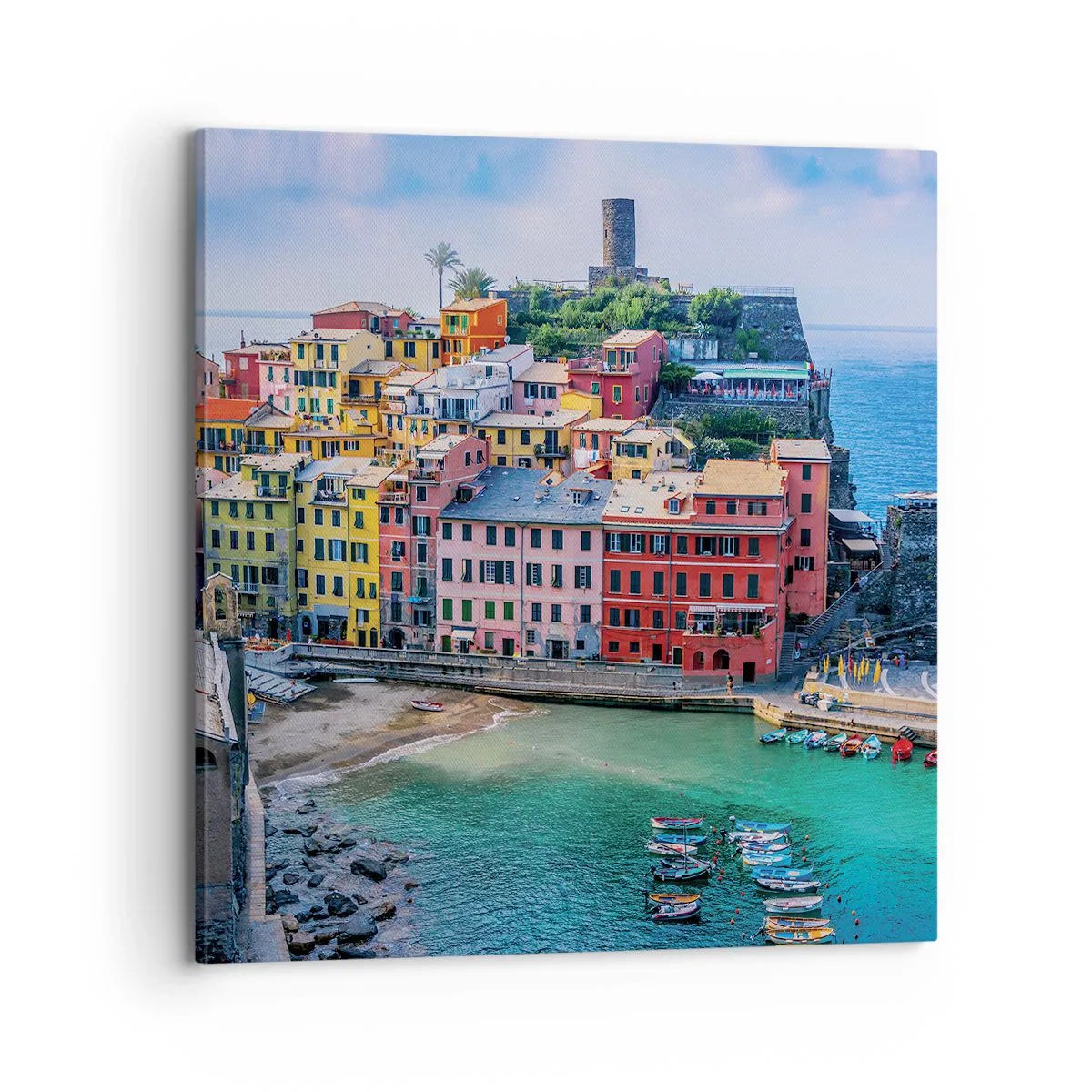 Obraz na plátne - Stredomorské kúzelné mestečko - 70x70 cm