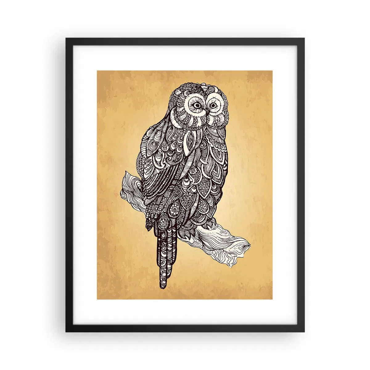 Plagát v čiernom ráme - Majstrovské ornamenty múdrosti - 40x50 cm