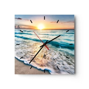 Nástenné hodiny - Výhľad, ktorý stojí za to - 40x40 cm