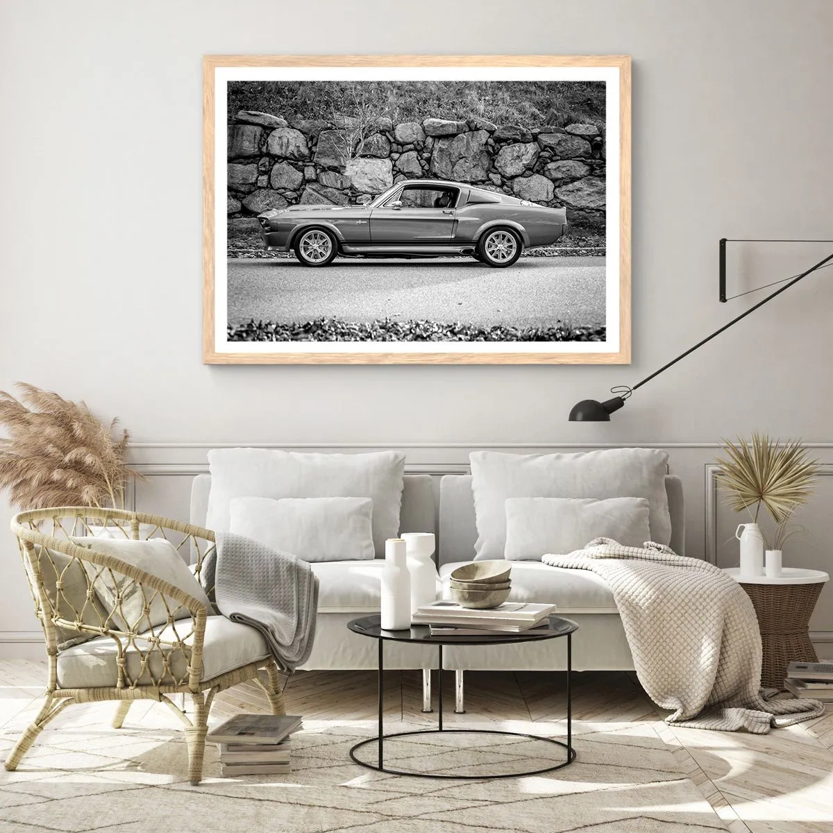 Plagát v ráme zo svetlého duba - Legenda 60. rokov - 100x70 cm