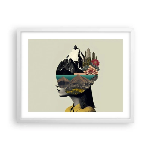 Plagát v bielom ráme - Žena – vždy tajomstvo - 50x40 cm