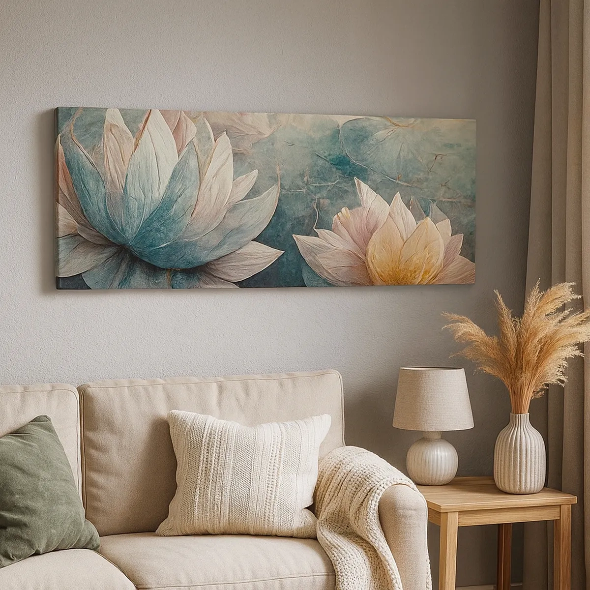 Obraz na plátne - Hviezdy a jazero - 30x30 cm