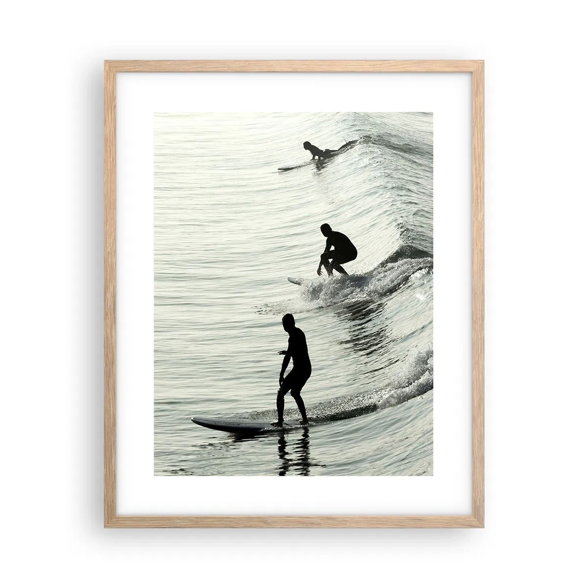 Plagát v ráme zo svetlého duba - Vlne v ústrety - 40x50 cm