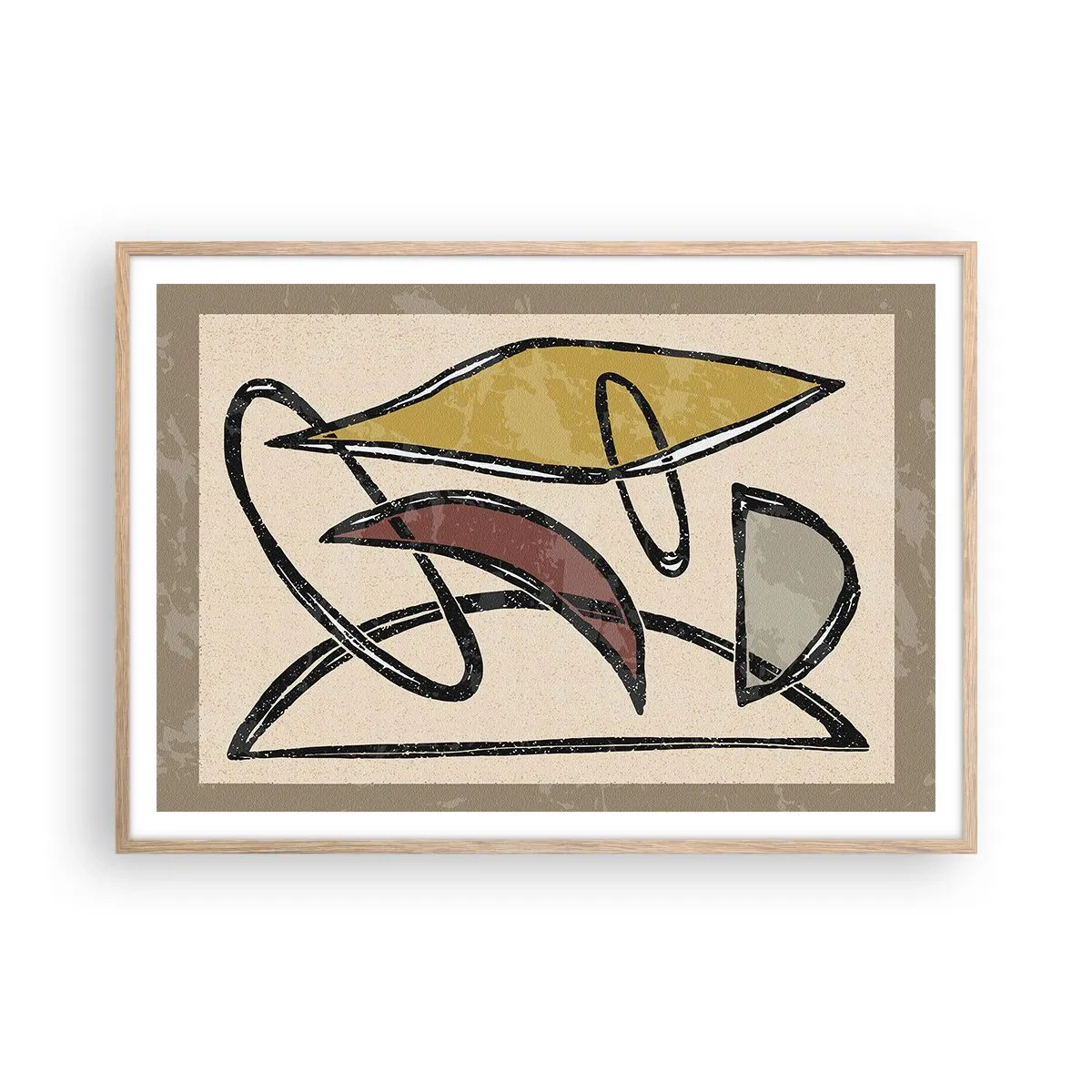 Plagát v ráme zo svetlého duba - Zvisle a vodorovne - 100x70 cm