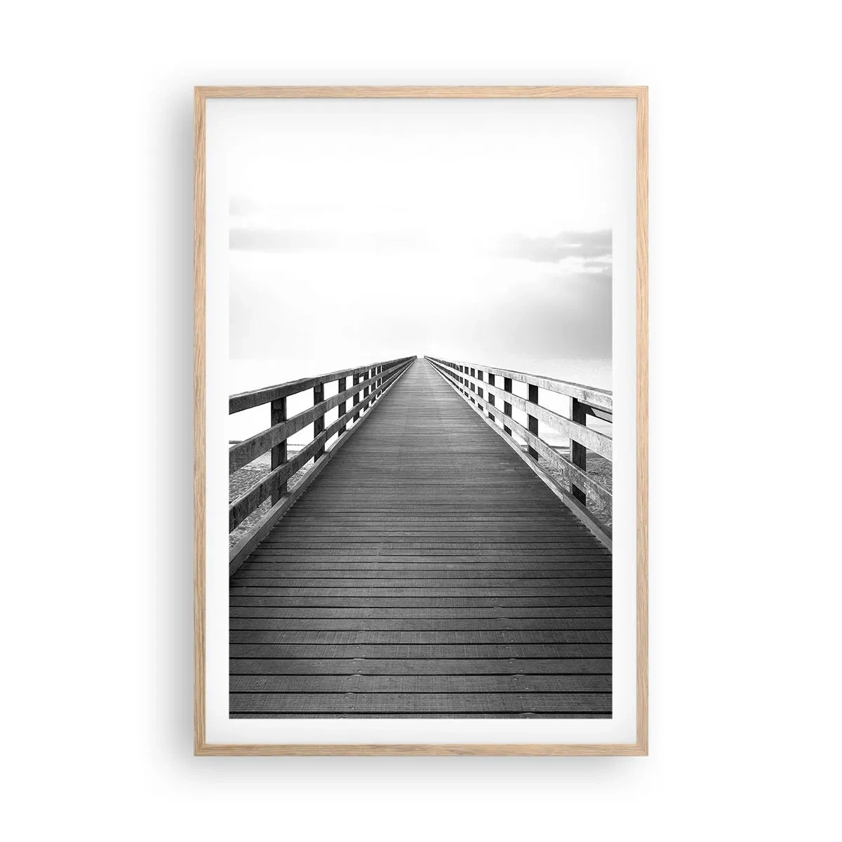 Plagát v ráme zo svetlého duba - Do diaľky… - 61x91 cm