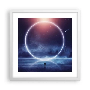 Plagát v bielom ráme - Už sú tu... - 40x40 cm