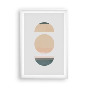 Plagát v bielom ráme - Kruh za kruhom - 61x91 cm