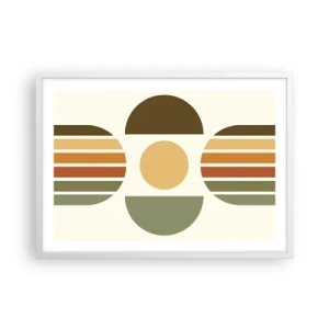 Plagát v bielom ráme - Vo farbách zeme - 70x50 cm
