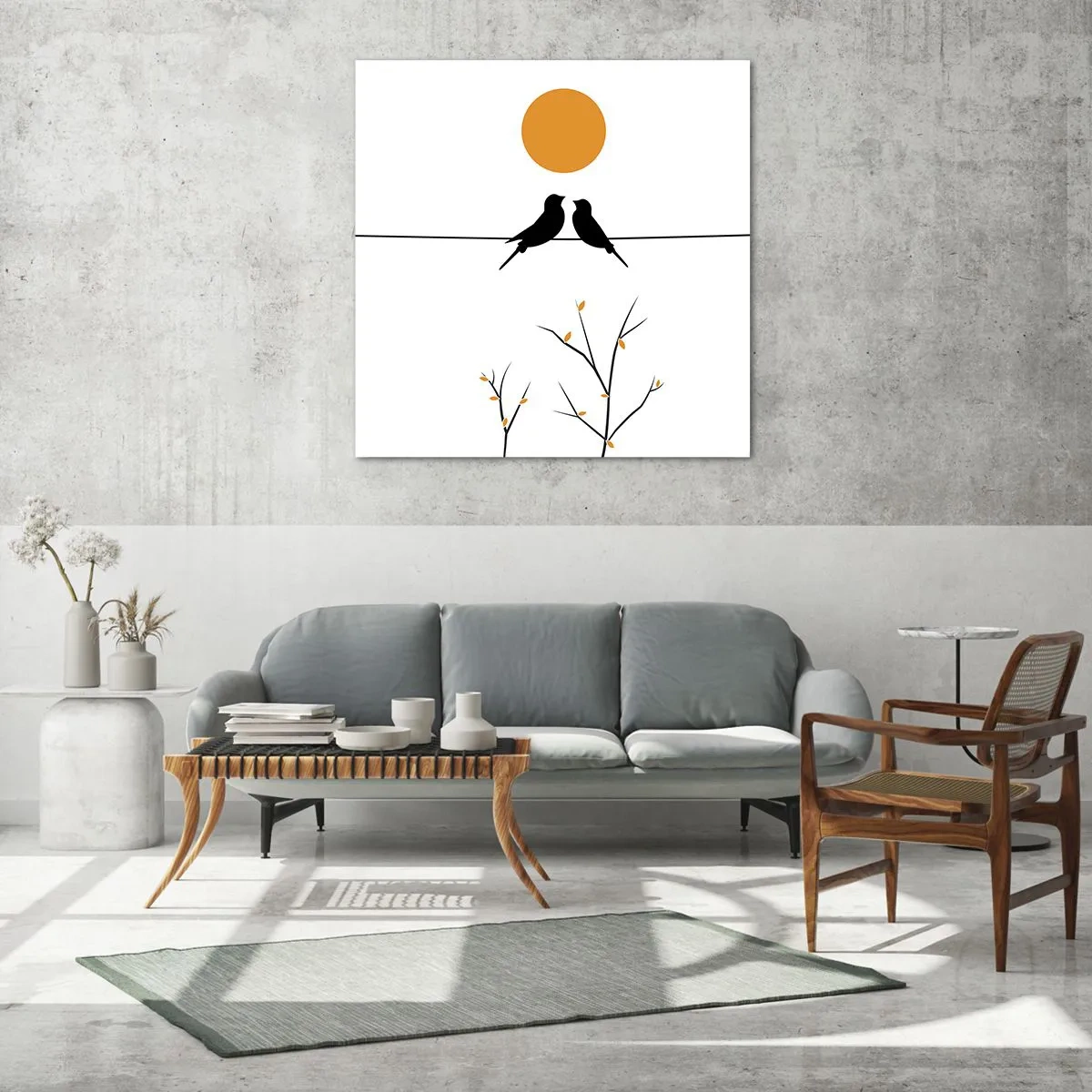 Obraz na skle - Slávičí večer - 40x40 cm