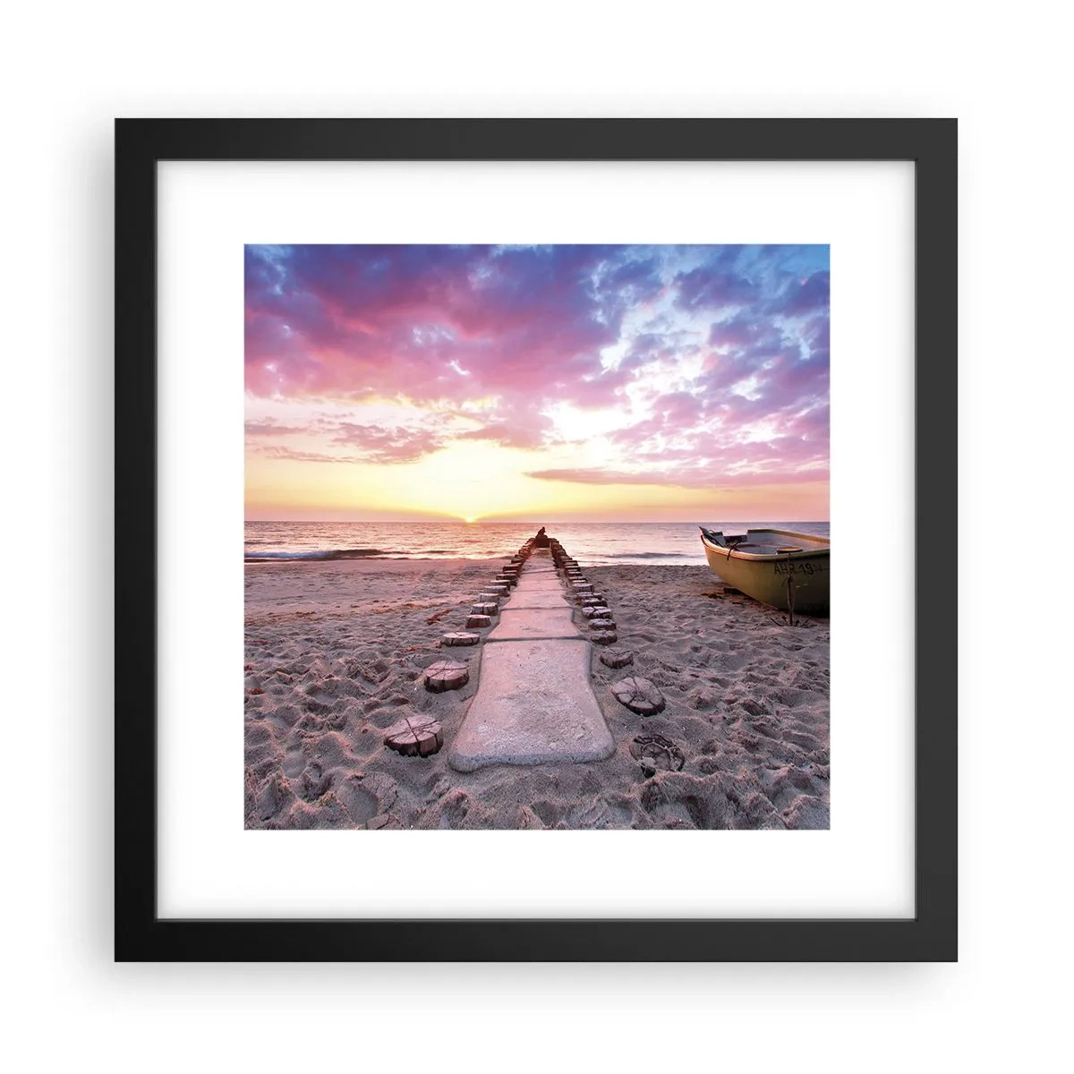 Plagát v čiernom ráme - Okamih hlbokého zážitku - 30x30 cm