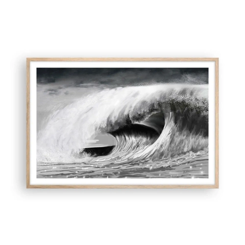 Plagát v ráme zo svetlého duba - Hnev oceánu - 91x61 cm