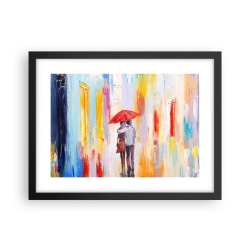 Plagát v čiernom ráme - Nech prší ďalej - 40x30 cm