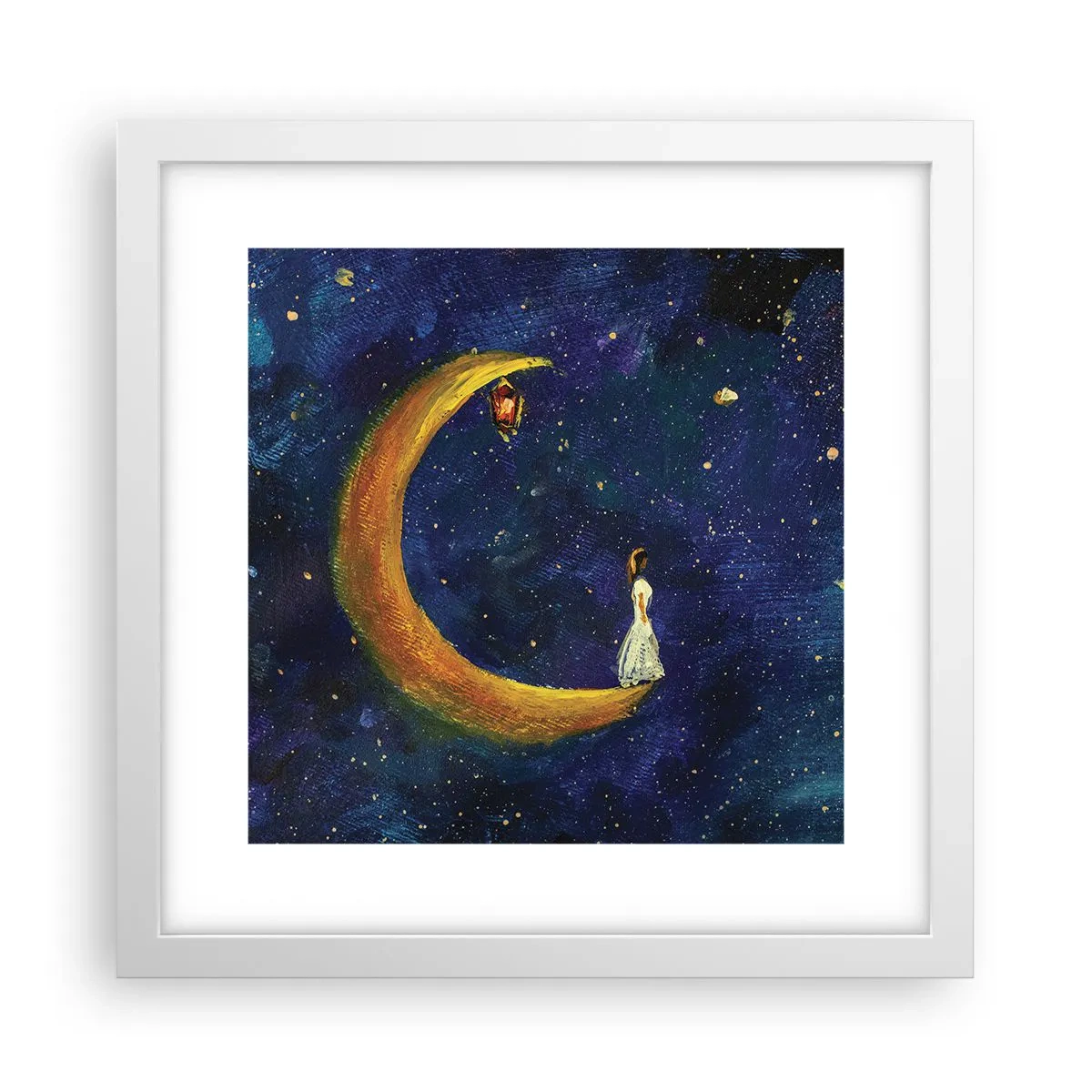 Plagát v bielom ráme - Volanie sveta - 30x30 cm