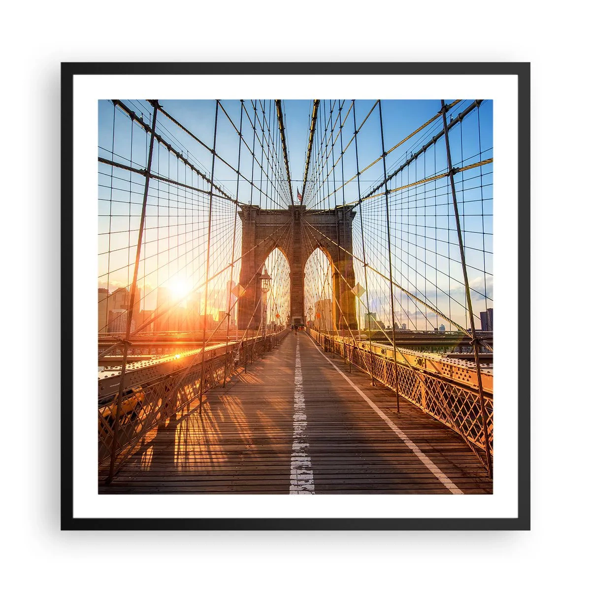 Plagát v čiernom ráme - Na zlatom moste - 60x60 cm