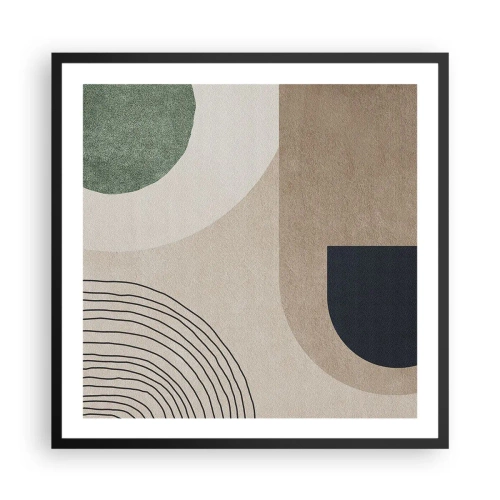 Plagát v čiernom ráme - Nežnosť oválu - 60x60 cm