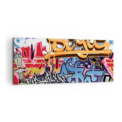 Obraz na plátne - Nástenné maľby, nástenné maľby… - 100x40 cm