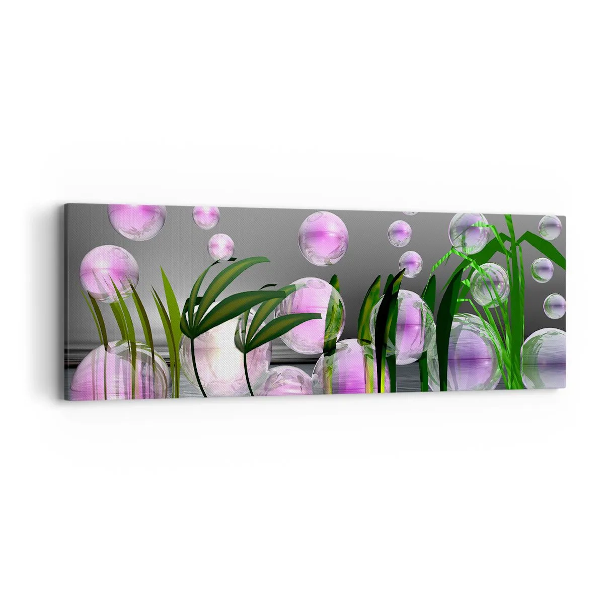 Obraz na plátne - Reflexná kompozícia ľahkosti a života - 90x30 cm