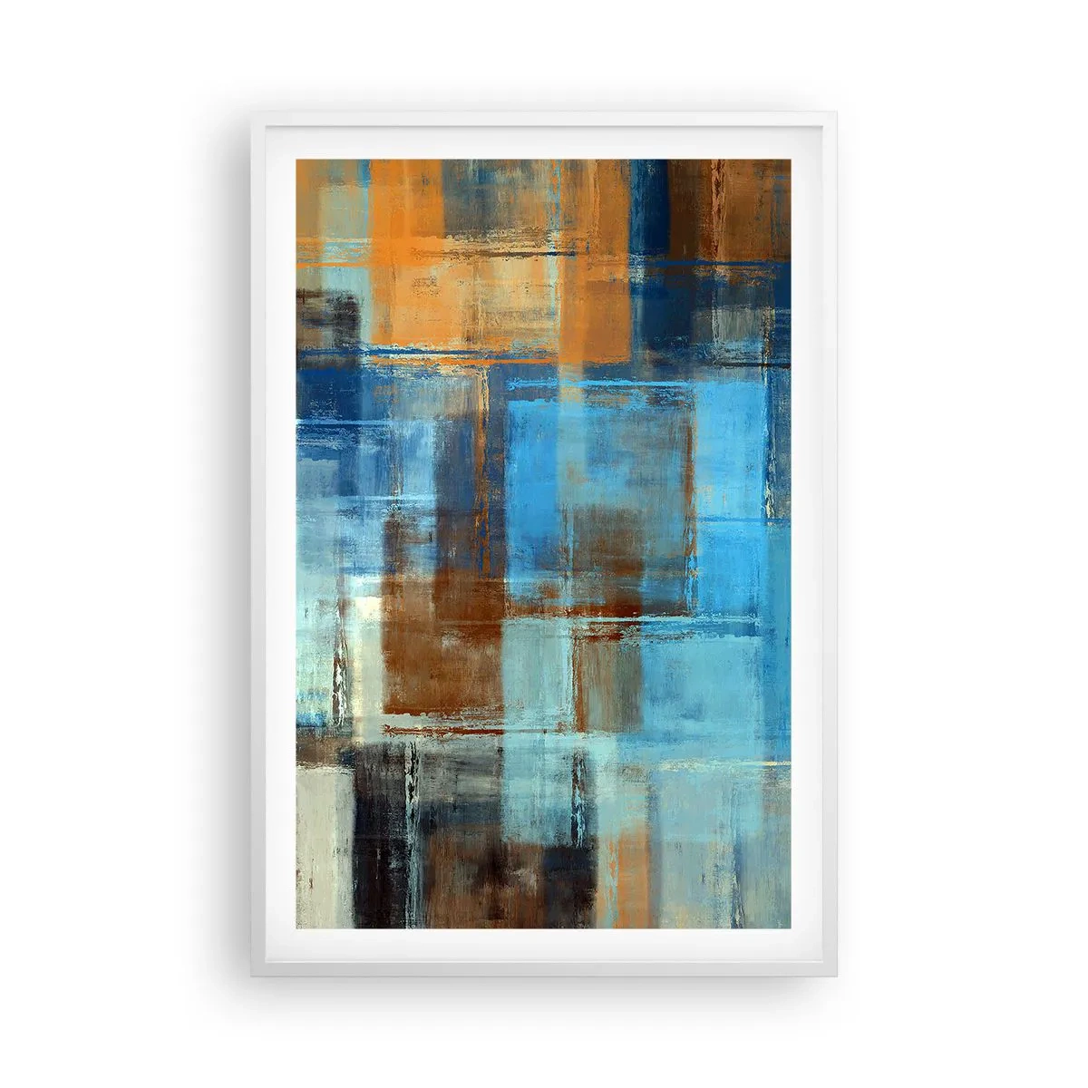 Plagát v bielom ráme - Cez modrý závoj - 61x91 cm