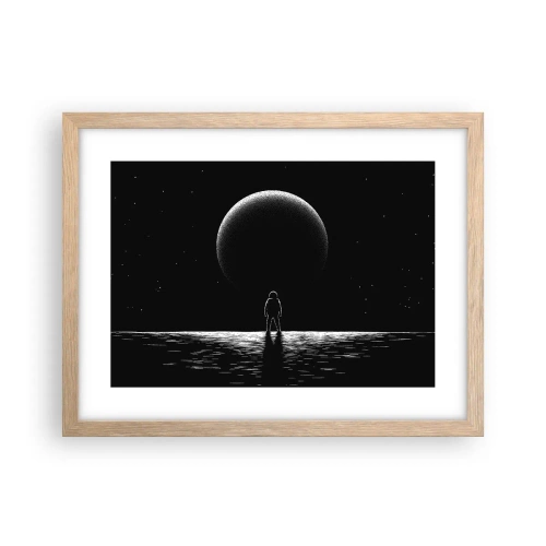 Plagát v ráme zo svetlého duba - Tvári v tvár - 40x30 cm
