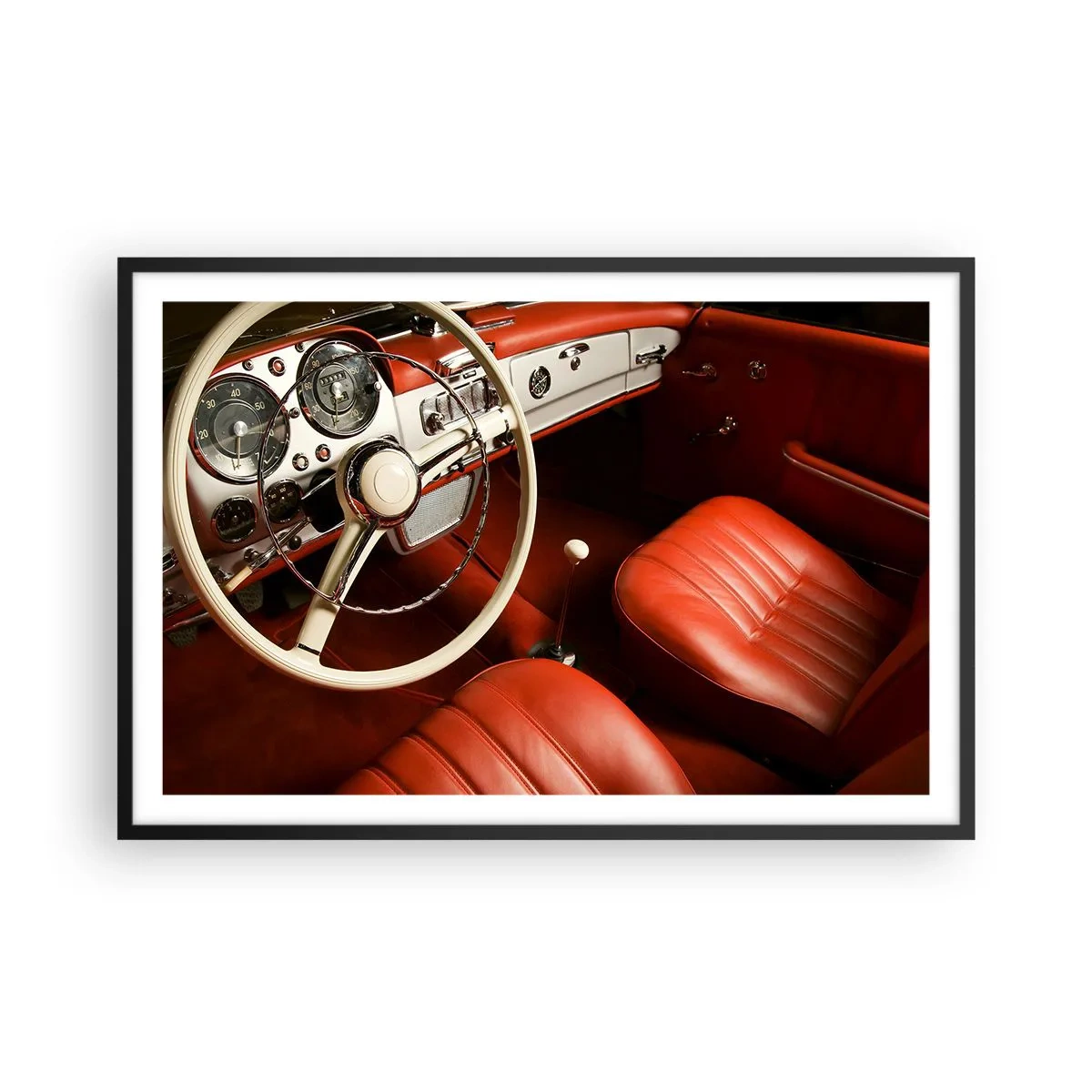 Plagát v čiernom ráme - Luxus v štýle vintage - 91x61 cm