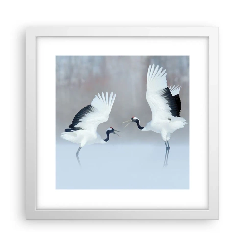 Plagát v bielom ráme - Tanec v hmle - 30x30 cm