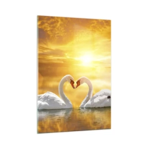 Obraz na skle - Srdce je najkrajšie slovo sveta… - 50x70 cm