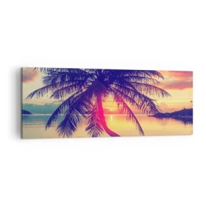 Obraz na plátne - Večer pod palmami - 140x50 cm