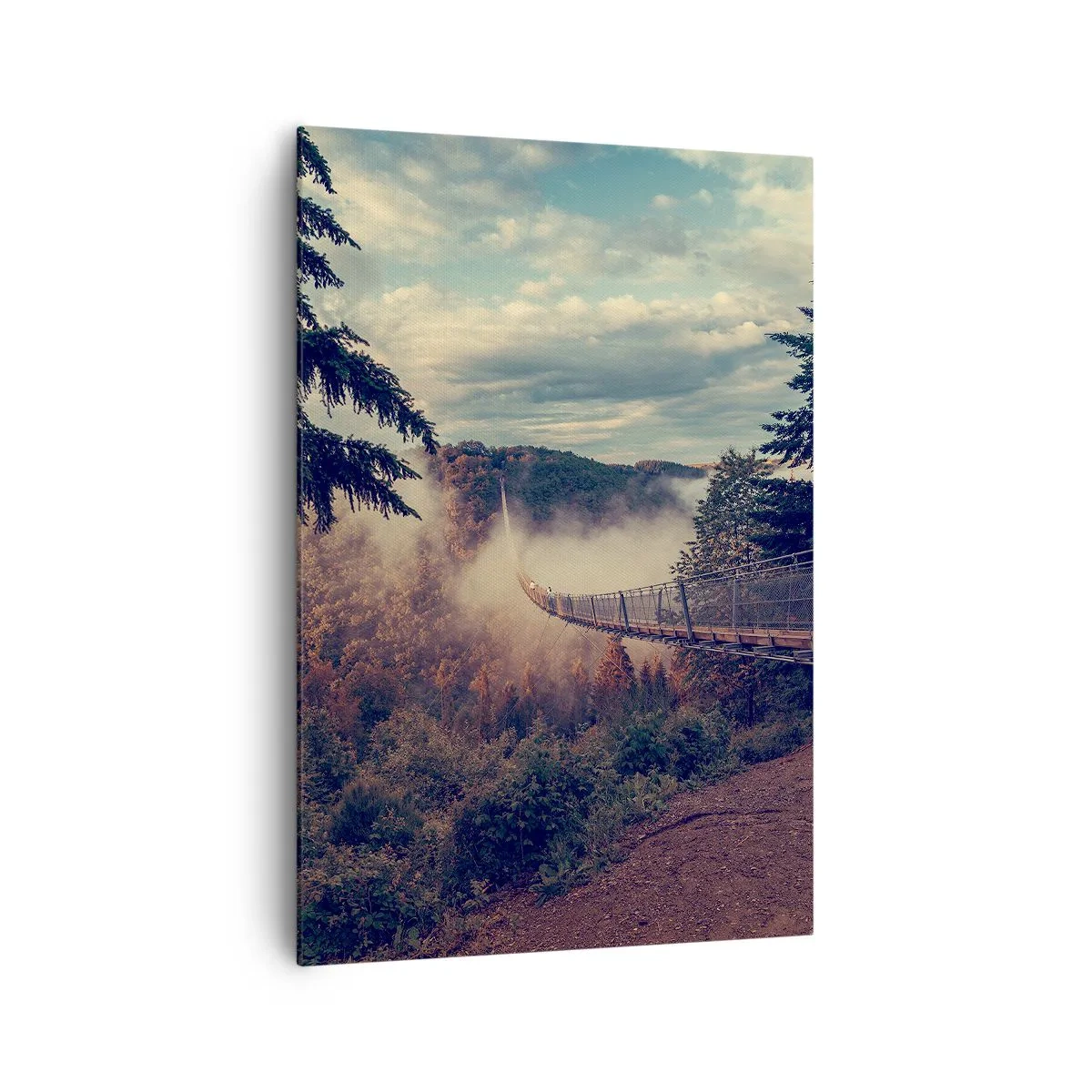 Obraz na plátne - Nad jesenným lesom - 70x100 cm