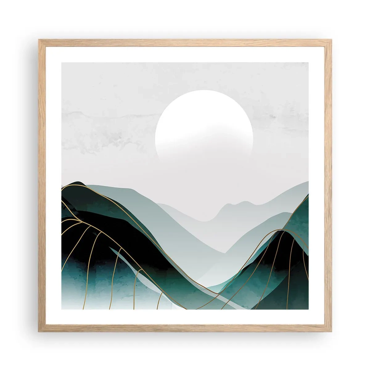 Plagát v ráme zo svetlého duba - V plnom majestáte - 60x60 cm