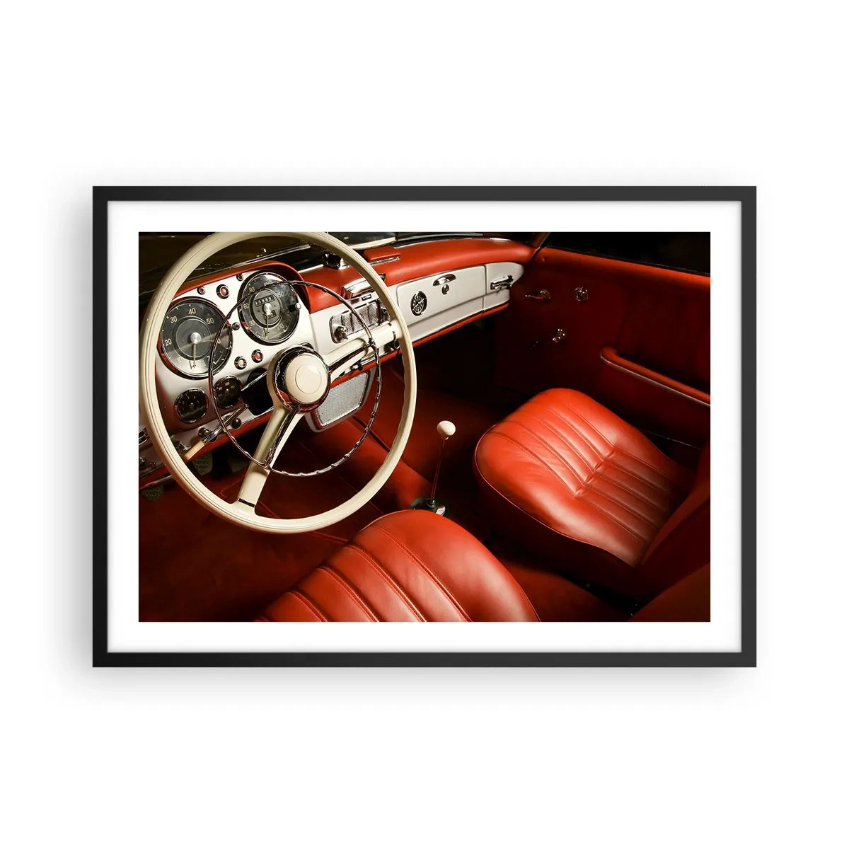 Plagát v čiernom ráme - Luxus v štýle vintage - 70x50 cm