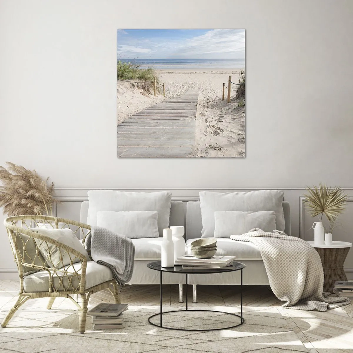 Obraz na skle - Až oko dovidí - 70x70 cm