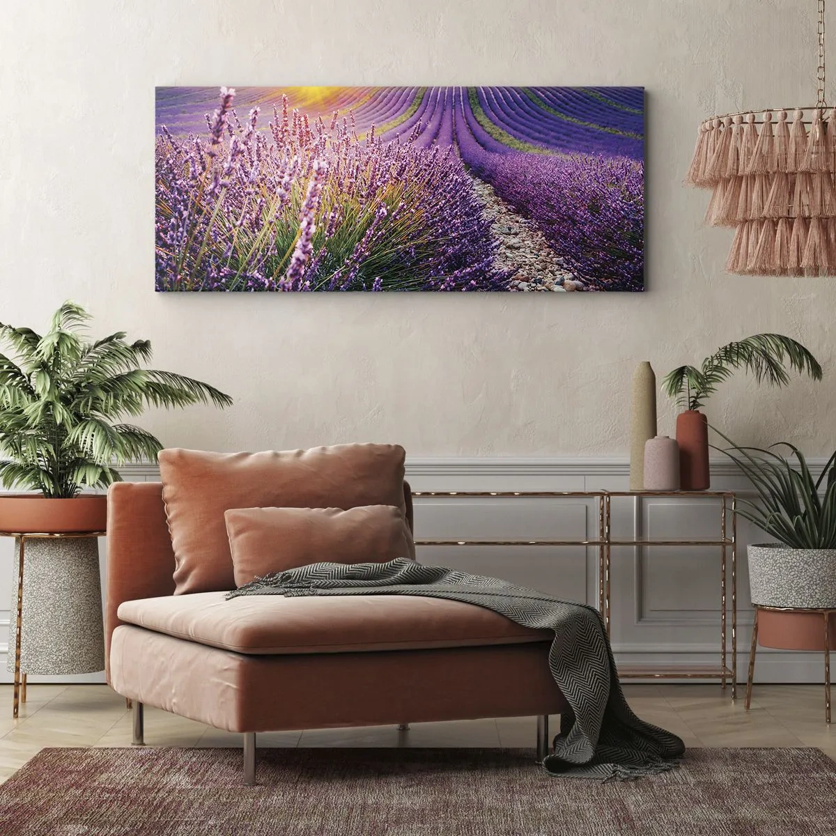 Obraz na plátne - Voňavý lán - 160x50 cm
