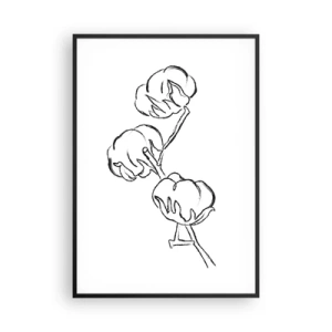 Plagát v čiernom ráme - Bavlnené páperie - 70x100 cm