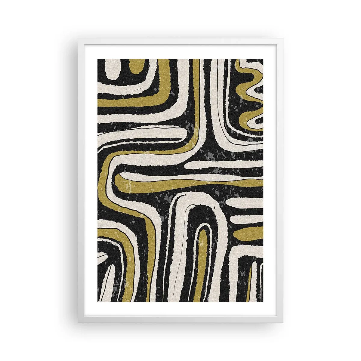 Plagát v bielom ráme - Kompozícia: trakty a uličky - 50x70 cm