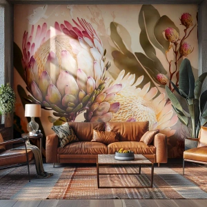 Fototapeta Premium Sand - Nežne objaté - Kvety, Rastliny, Botanika - 200x140 cm