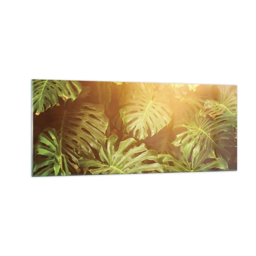 Obraz na skle - Vstúpiť do zelene… - 100x40 cm