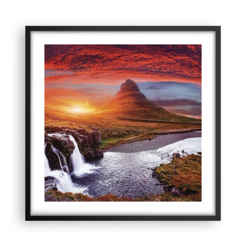 Plagát v čiernom ráme - Pohľad na Stredozem - 50x50 cm