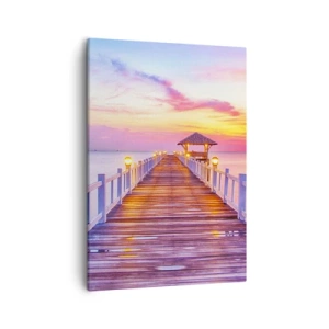 Obraz na plátne - Ľaliovo-zlaté ticho večera - 50x70 cm