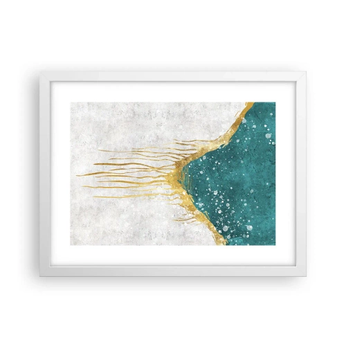 Plagát v bielom ráme - Zlatý príliv - 40x30 cm