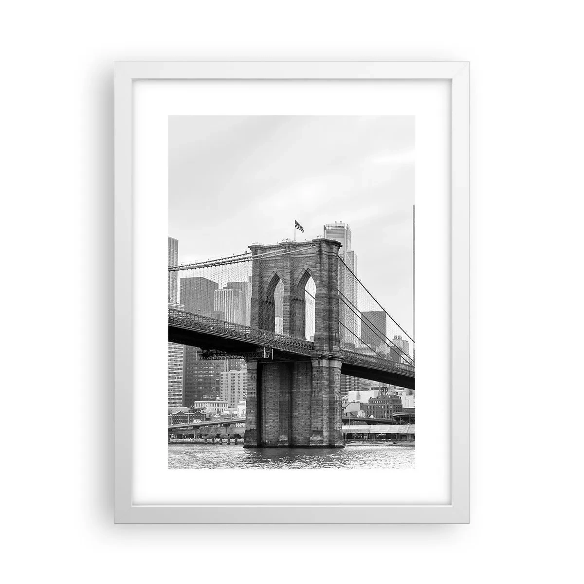 Plagát v bielom ráme - Newyorské zázraky - 30x40 cm