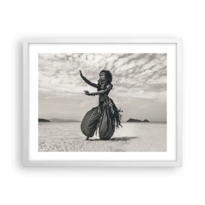 Plagát v bielom ráme - Tanec južných ostrovov - 50x40 cm