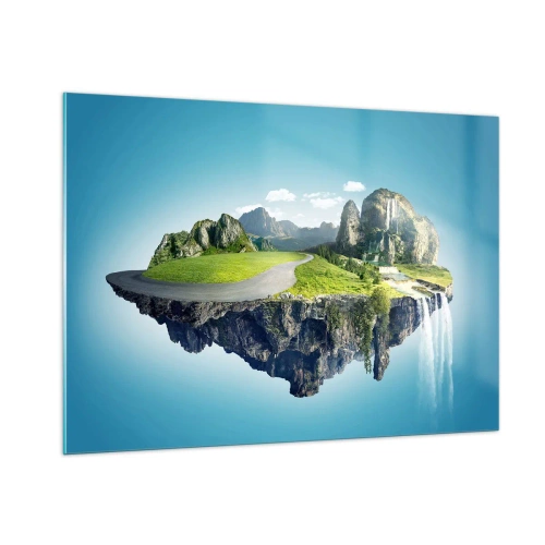 Obraz na skle - Fantastický ostrov - 100x70 cm