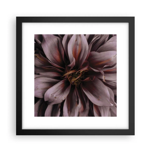 Plagát v čiernom ráme - Kvetinové srdce - 30x30 cm