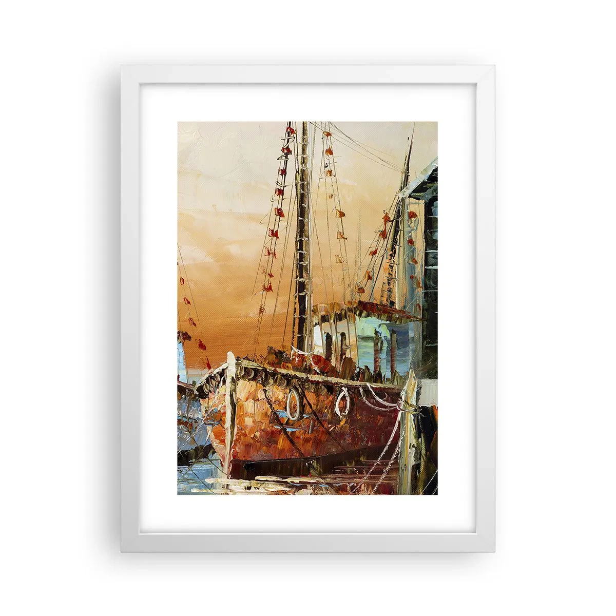 Plagát v bielom ráme - Pokojný návrat - 30x40 cm