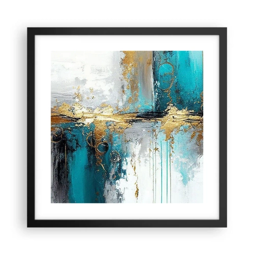 Plagát v čiernom ráme - Všetko plynie - 40x40 cm