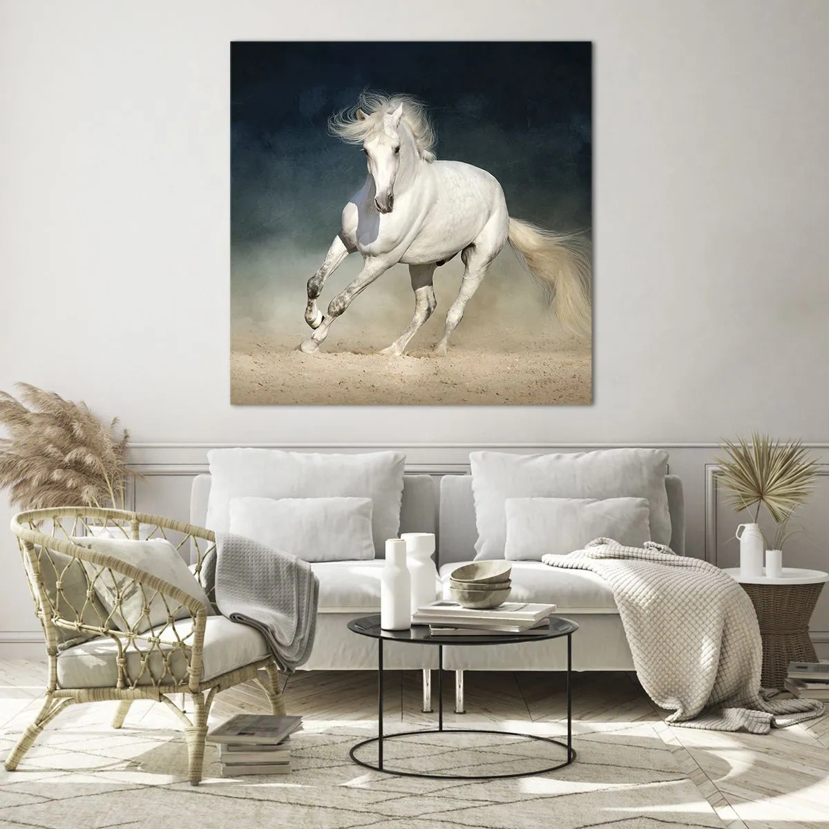 Obraz na skle - Sloboda v čistom stave - 70x70 cm