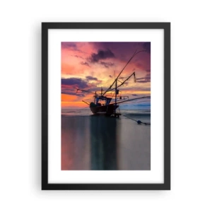 Plagát v čiernom ráme - Exotický večer - 30x40 cm