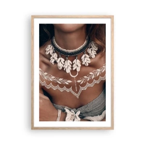 Plagát v ráme zo svetlého duba - Talizmany, rituály ženskosti - 50x70 cm